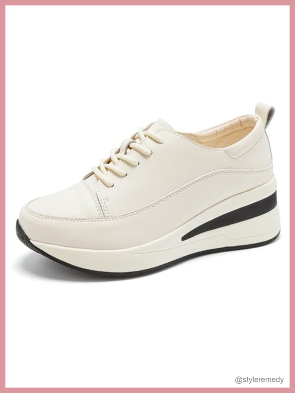 Women's Chunky Platform Rocker Sneakers Arch Support Round Toe Lightweight